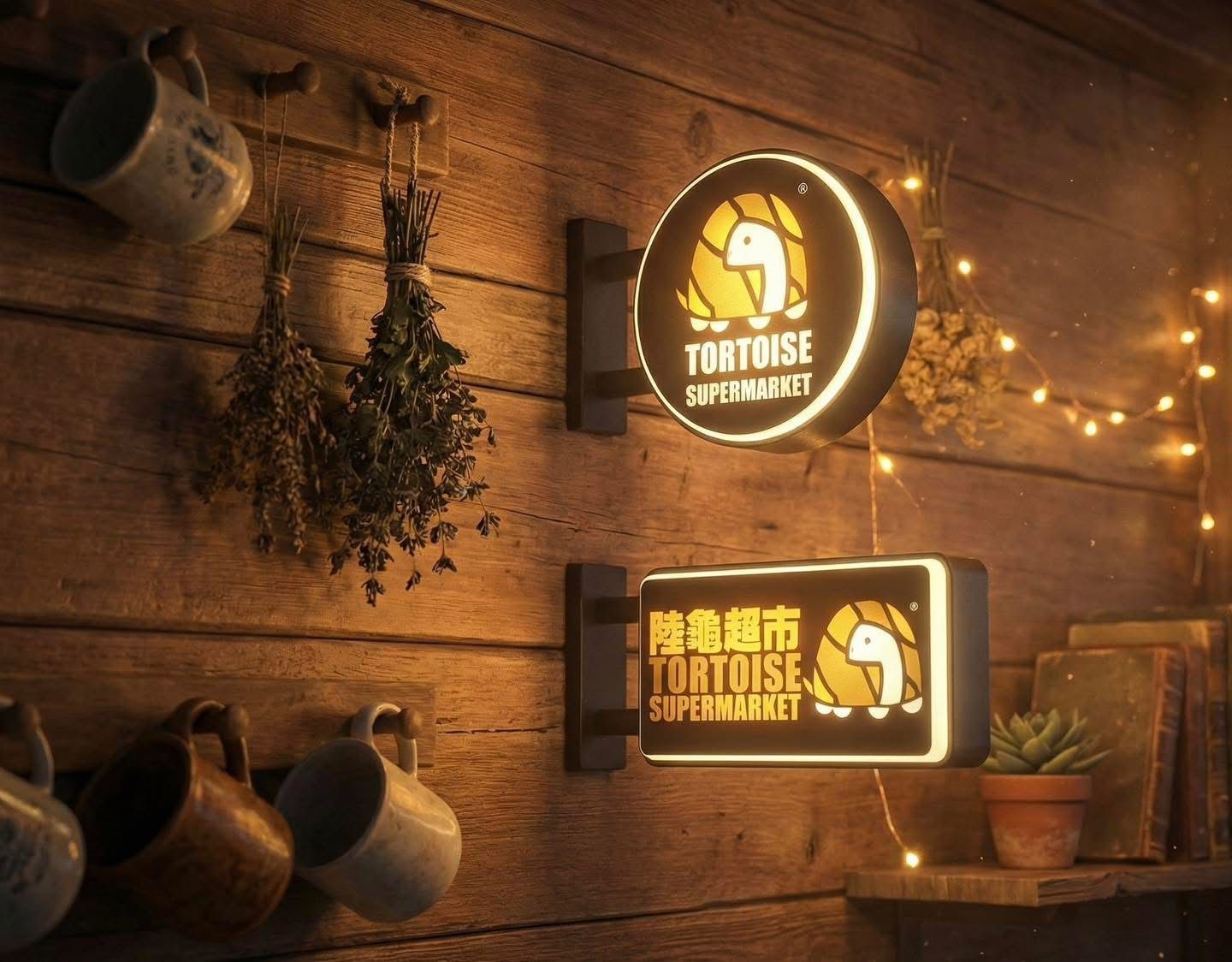 陸龜超市限量燈箱