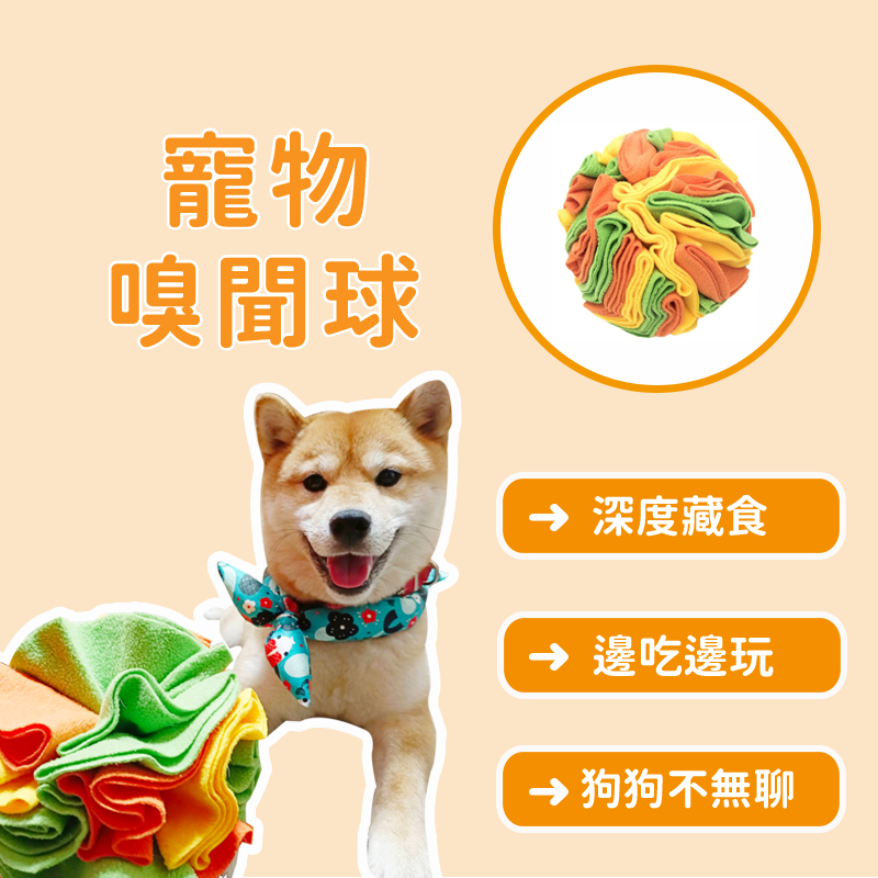寵物嗅聞球（橙綠黃）