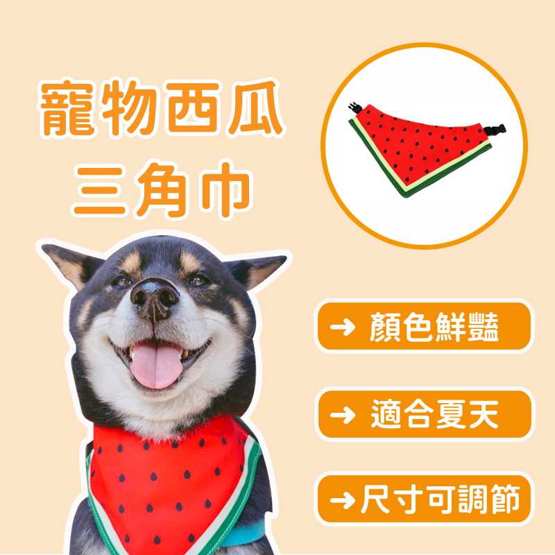 寵物西瓜三角巾