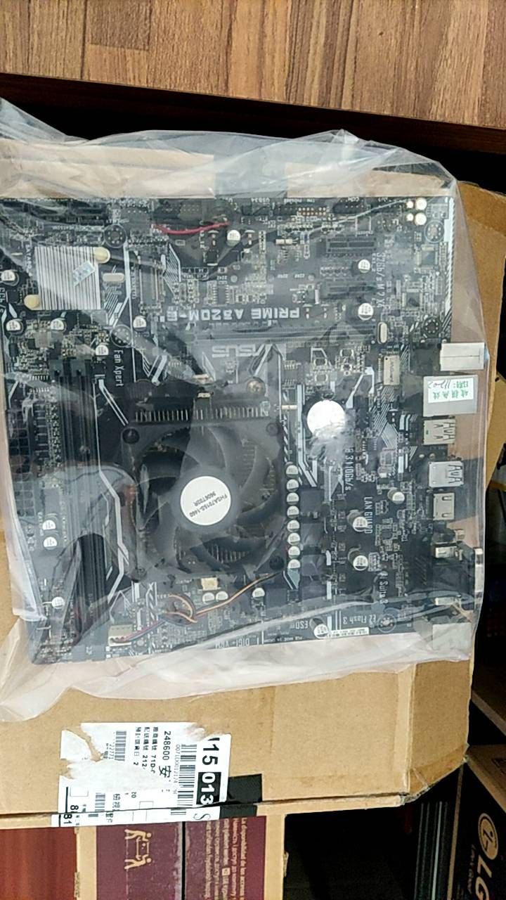 AMD athlon 3000G + ASUS A320M-E 含擋板風扇