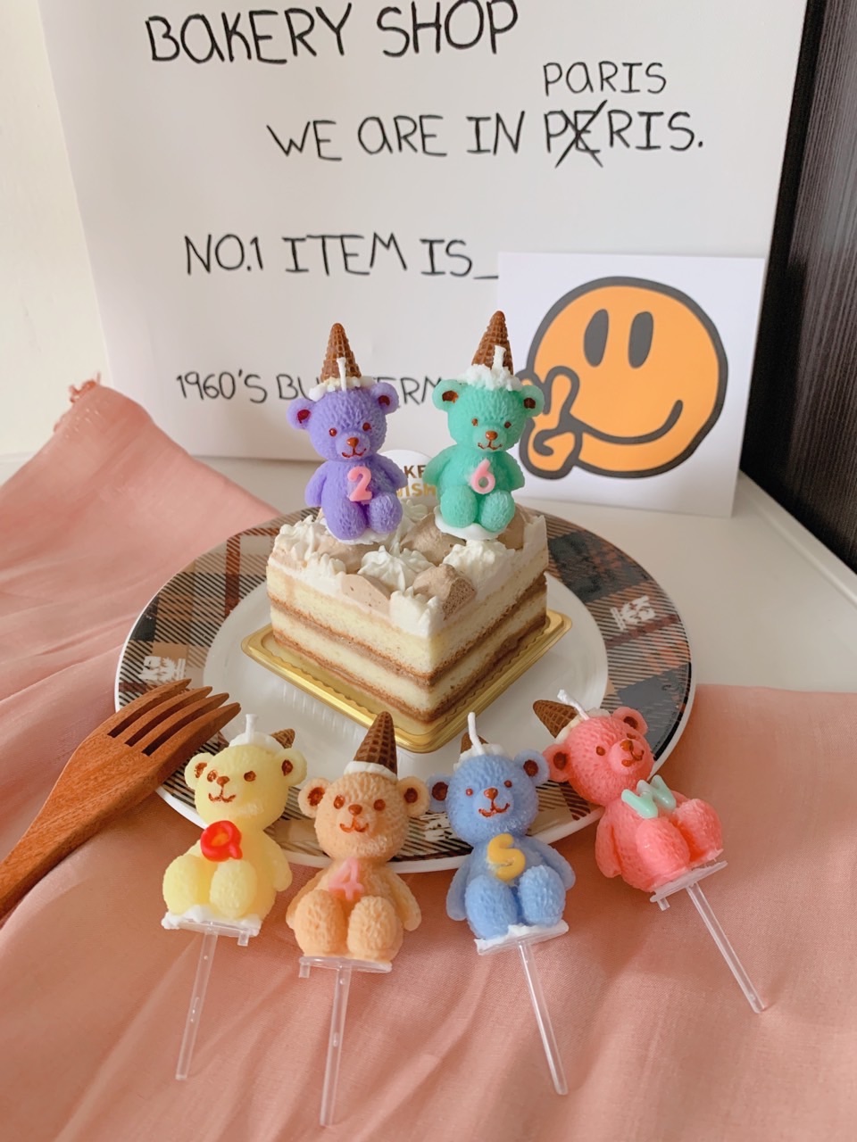 皇后派對•生日小熊蠟燭