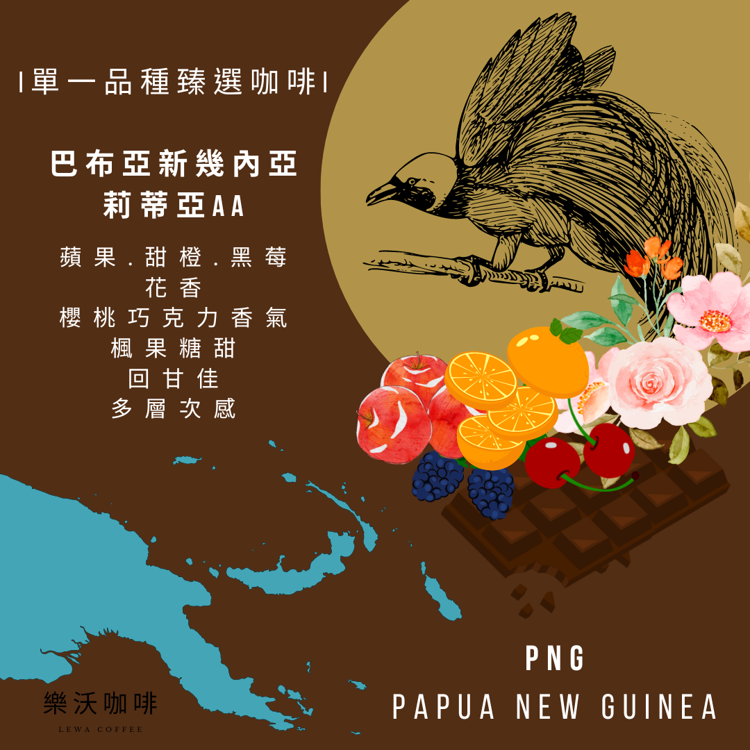 巴布亞新幾內亞 | 莉蒂亞AA | PNG COFFEE | 單一產區臻選咖啡 | LEWA樂沃台灣