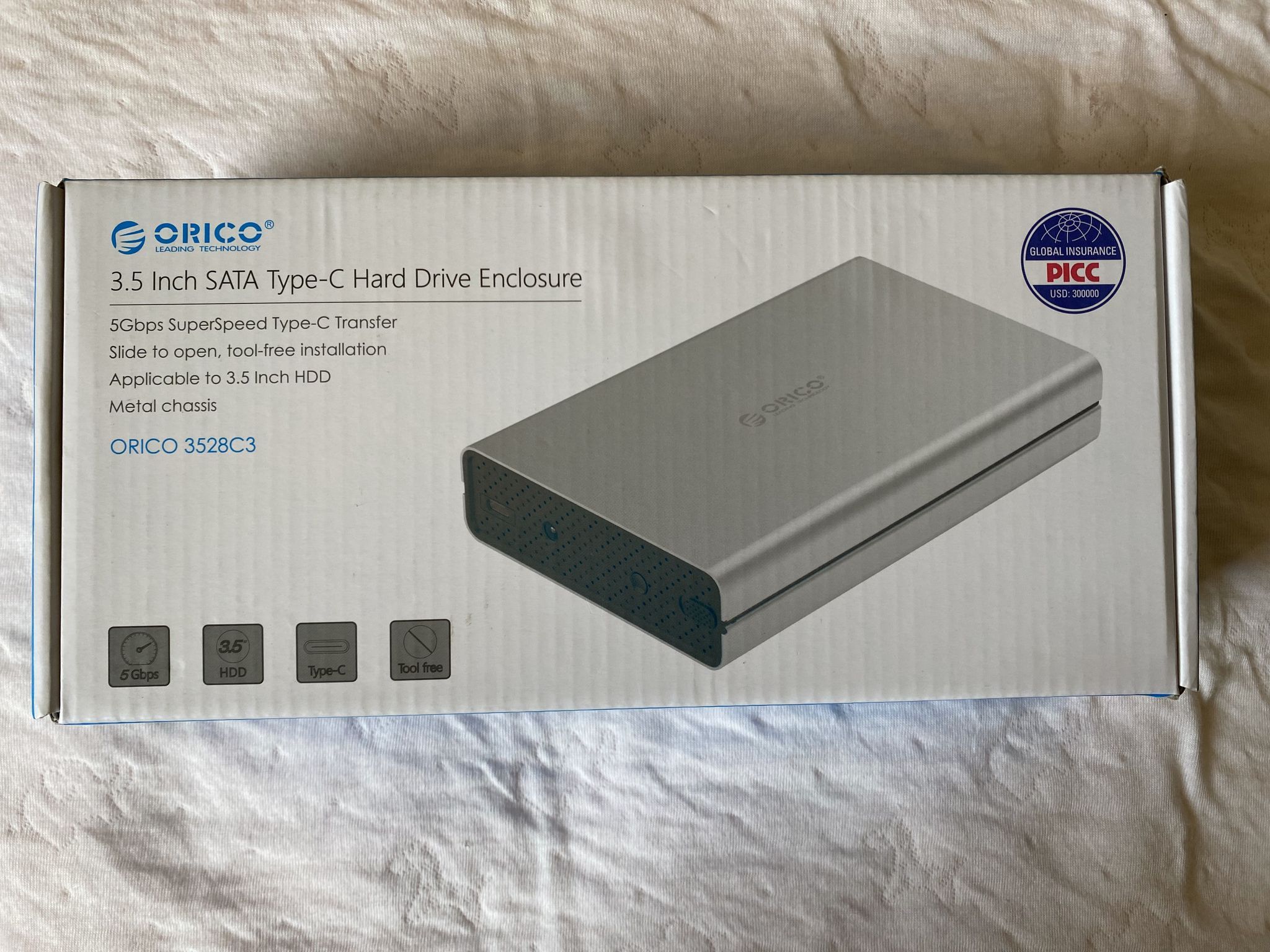 ORICO 3.5吋 硬碟外接盒 Type-C