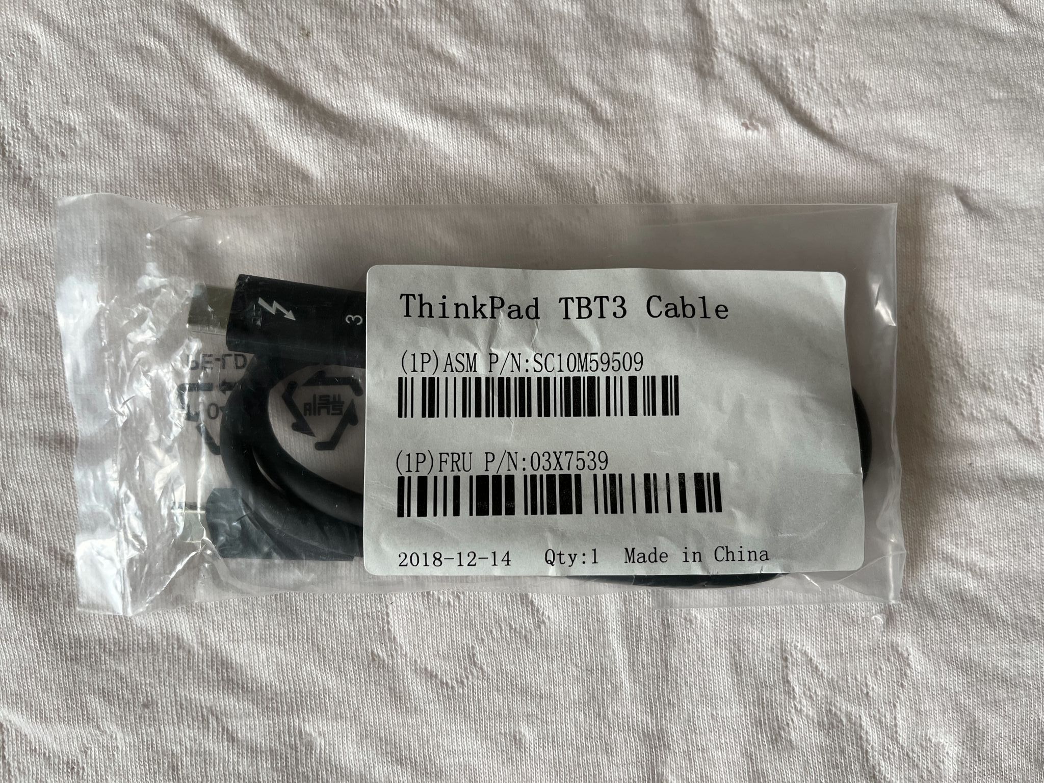 全新 雷電3 Thunderbolt 3 傳輸線