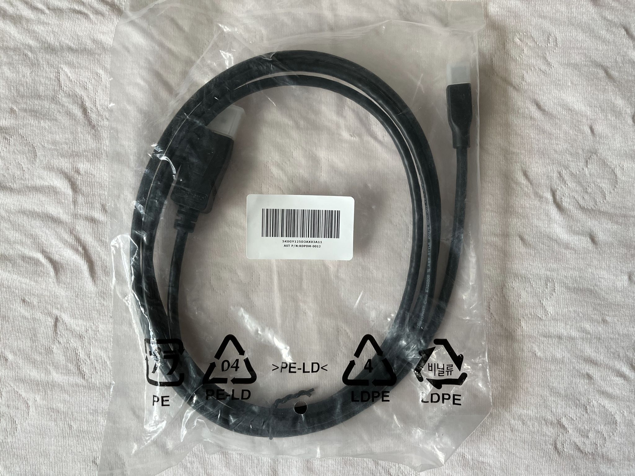 全新未拆 DELL 原廠 DisplayPort to Mini DisplayPort 螢幕傳輸線