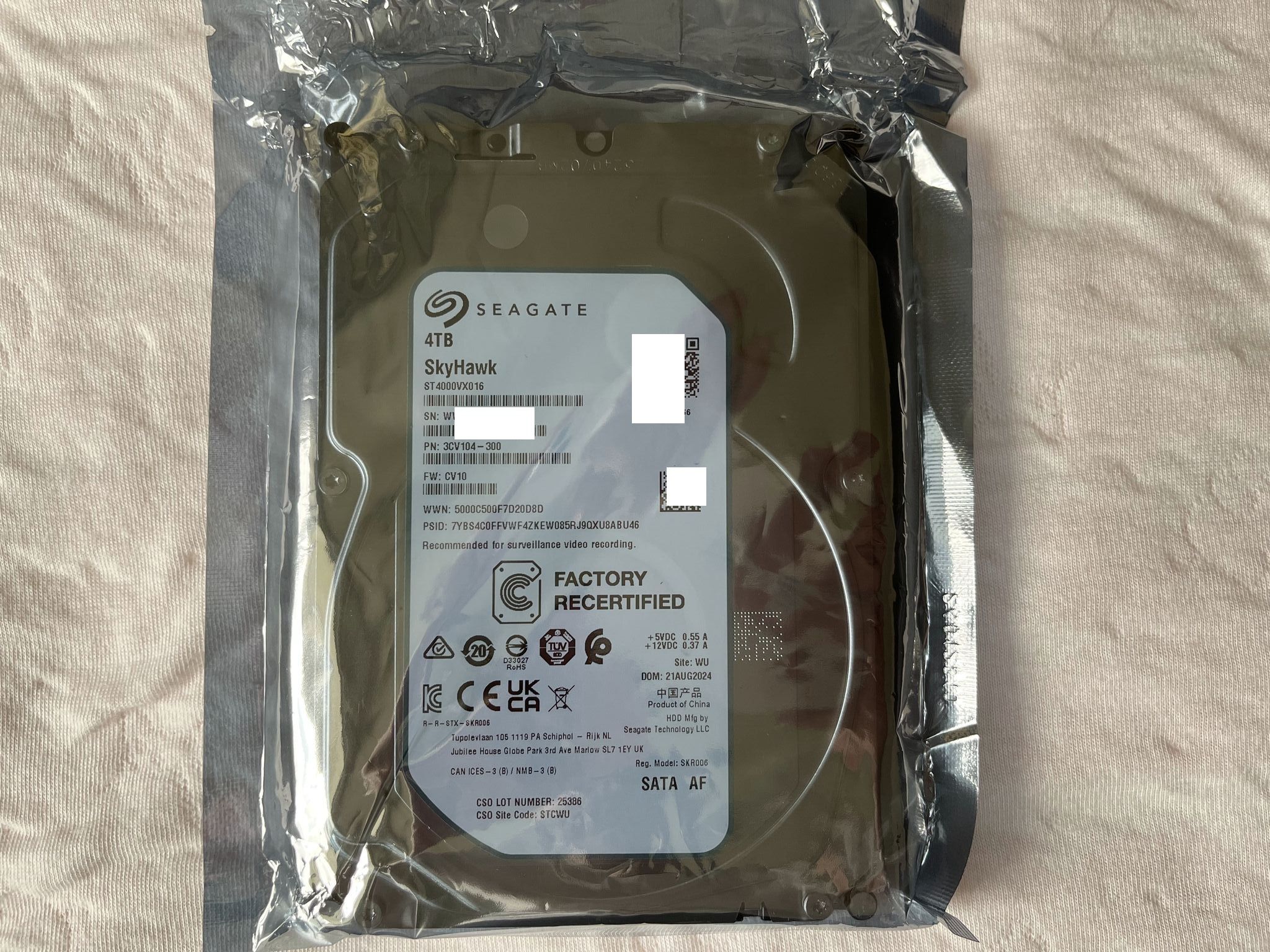 Seagate SkyHawk 4TB ST4000VX016 監控碟