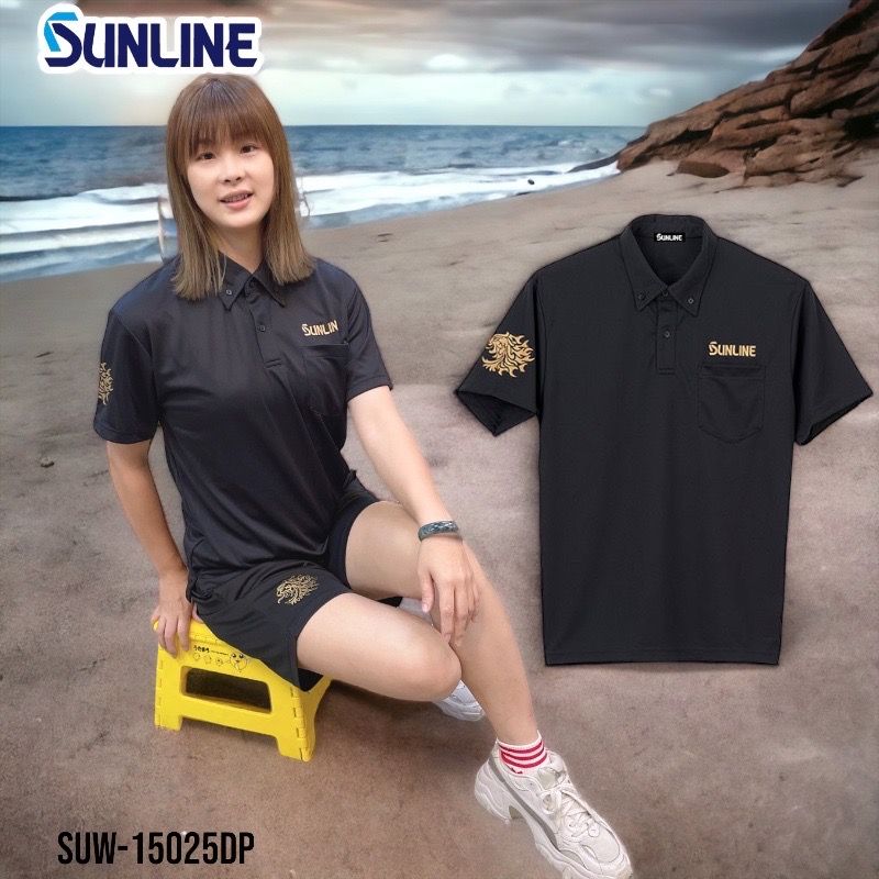 《SUNLINE》 SUW-15025DP  黑色短袖POLO衫