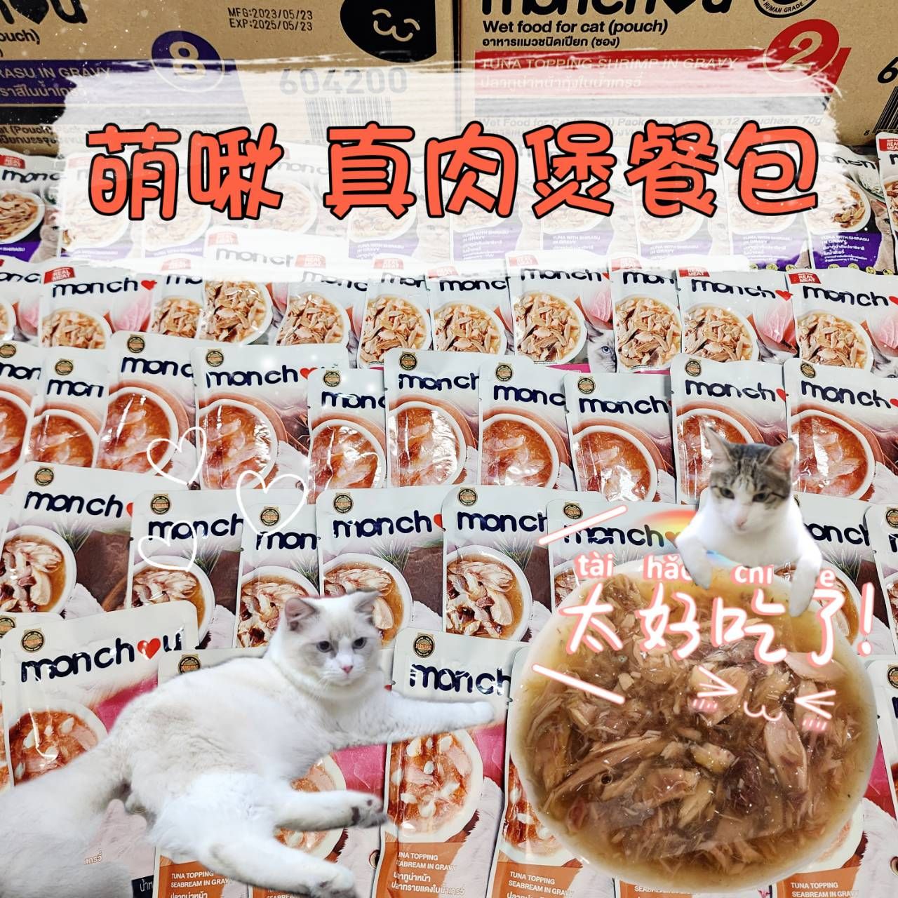 萌啾 真肉煲 比較頂級的貓副食餐包