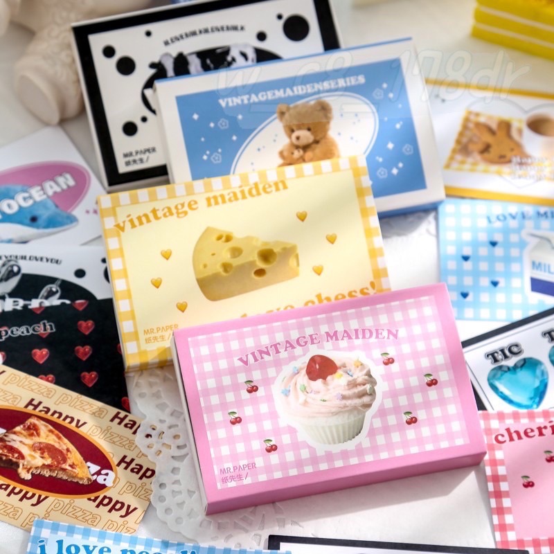 復古盒裝貼紙（40張）