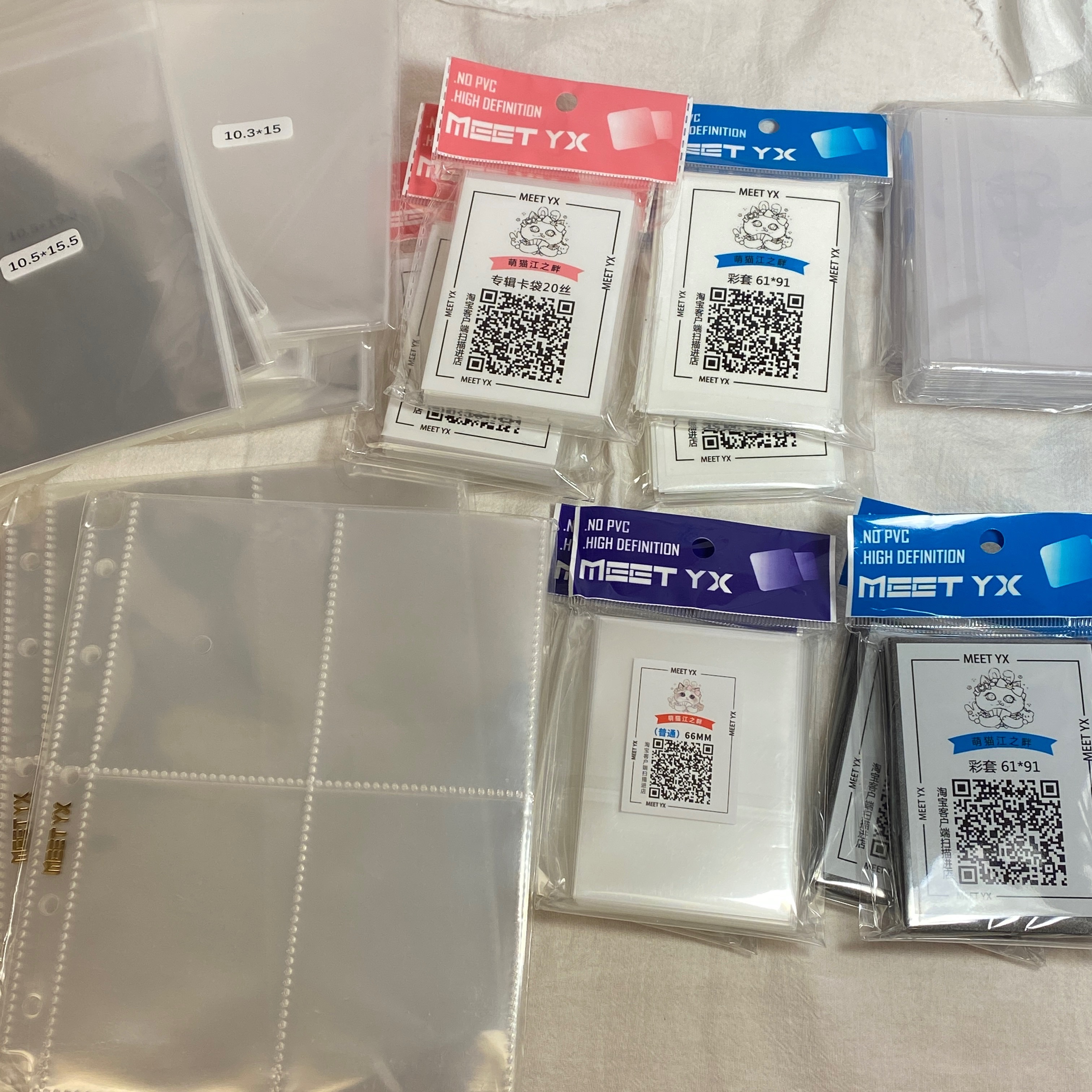 萌貓：卡膜 卡膜外套 生寫膜 內頁 擋板 （7孔內頁 適用2 3 6孔卡冊）/singba 卡膜/人生四格