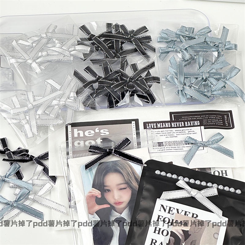 ins風銀邊蝴蝶結