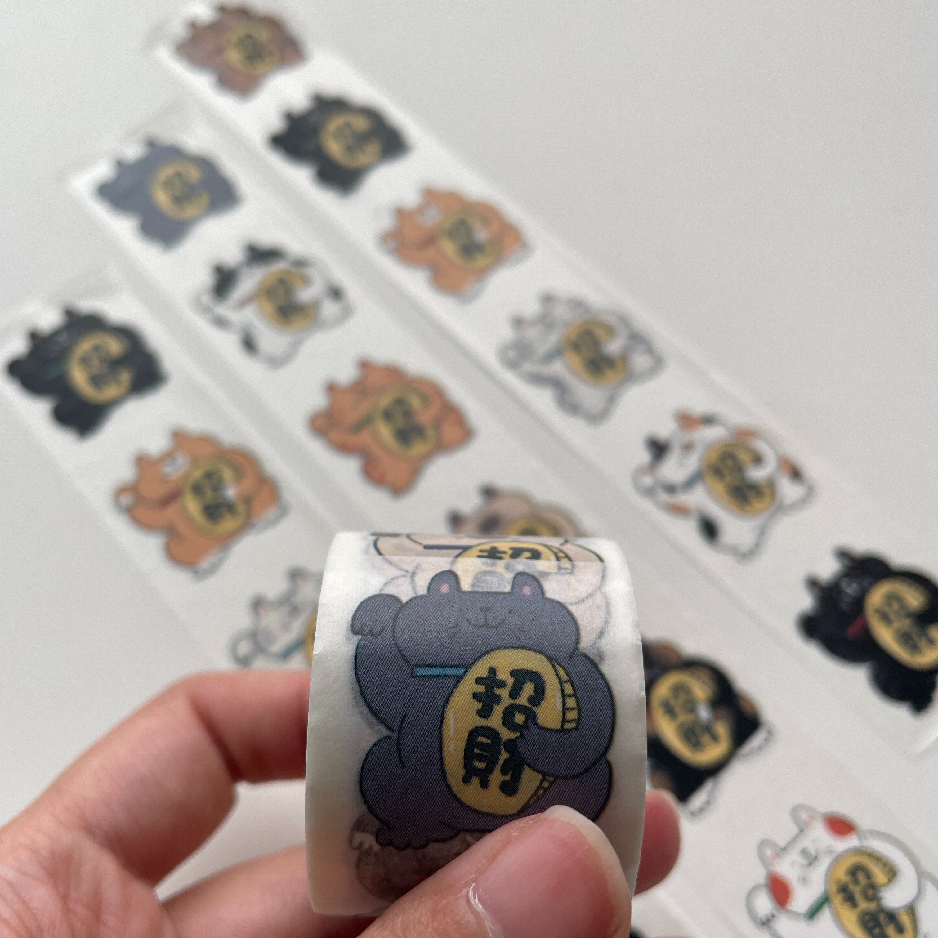 NEW【種一隻貓】招財貓紙膠帶（12種毛色循環）