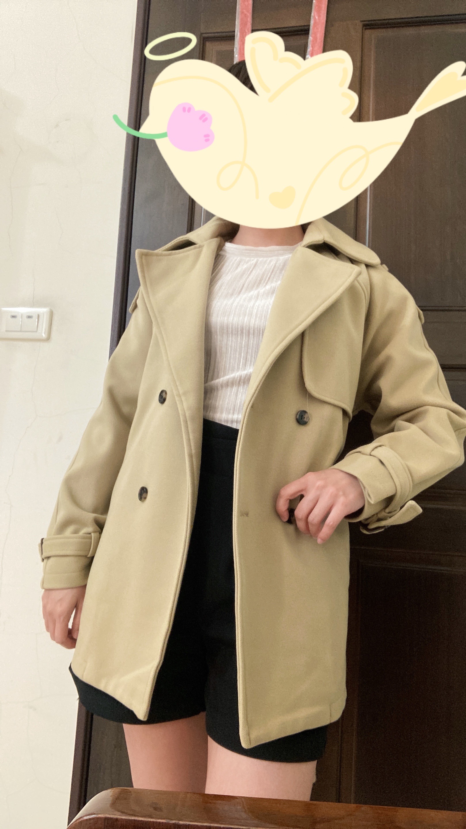 全新風衣式大衣
