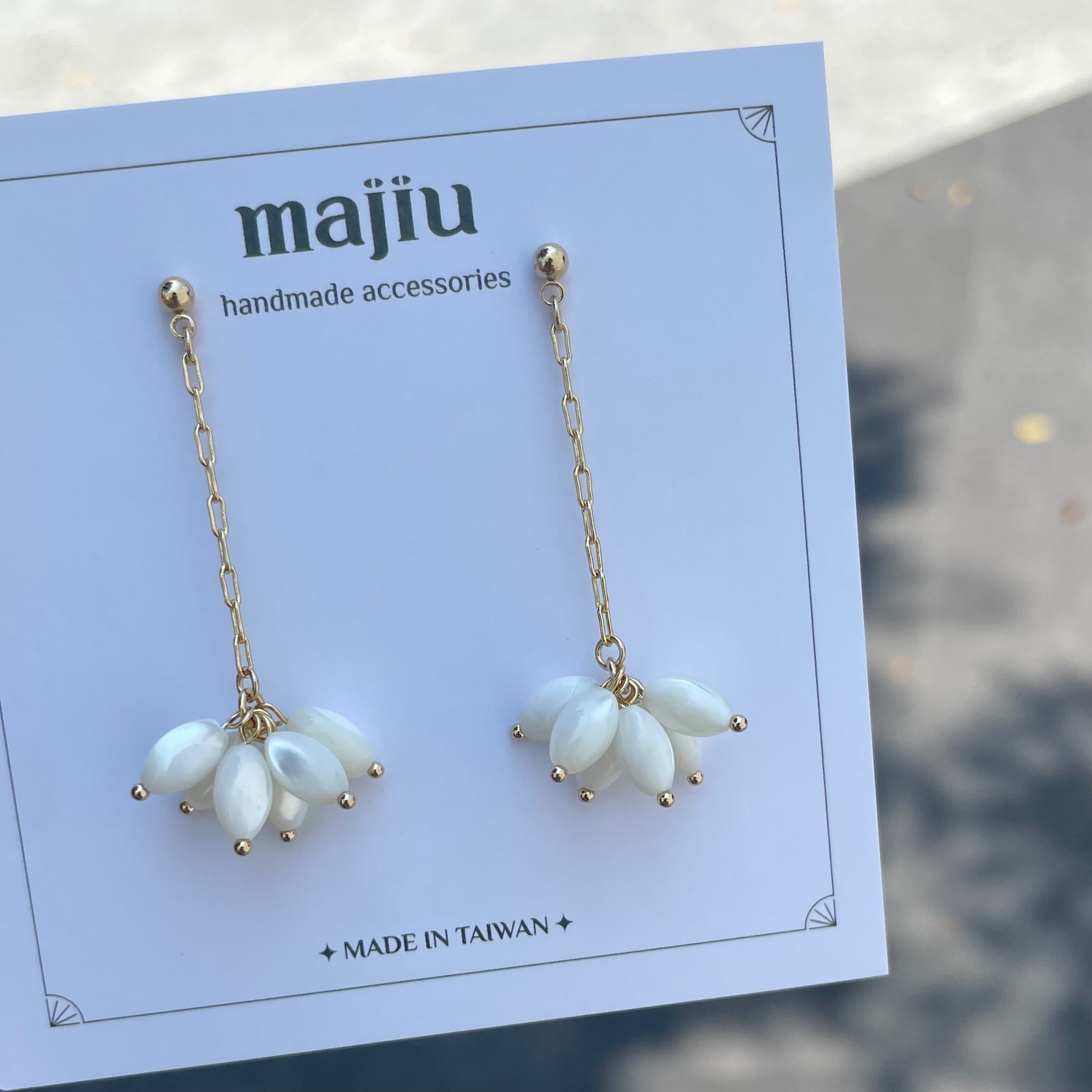 【預購】貝珠設計款耳環-改耳夾或銀針請在備註告知或IG私訊