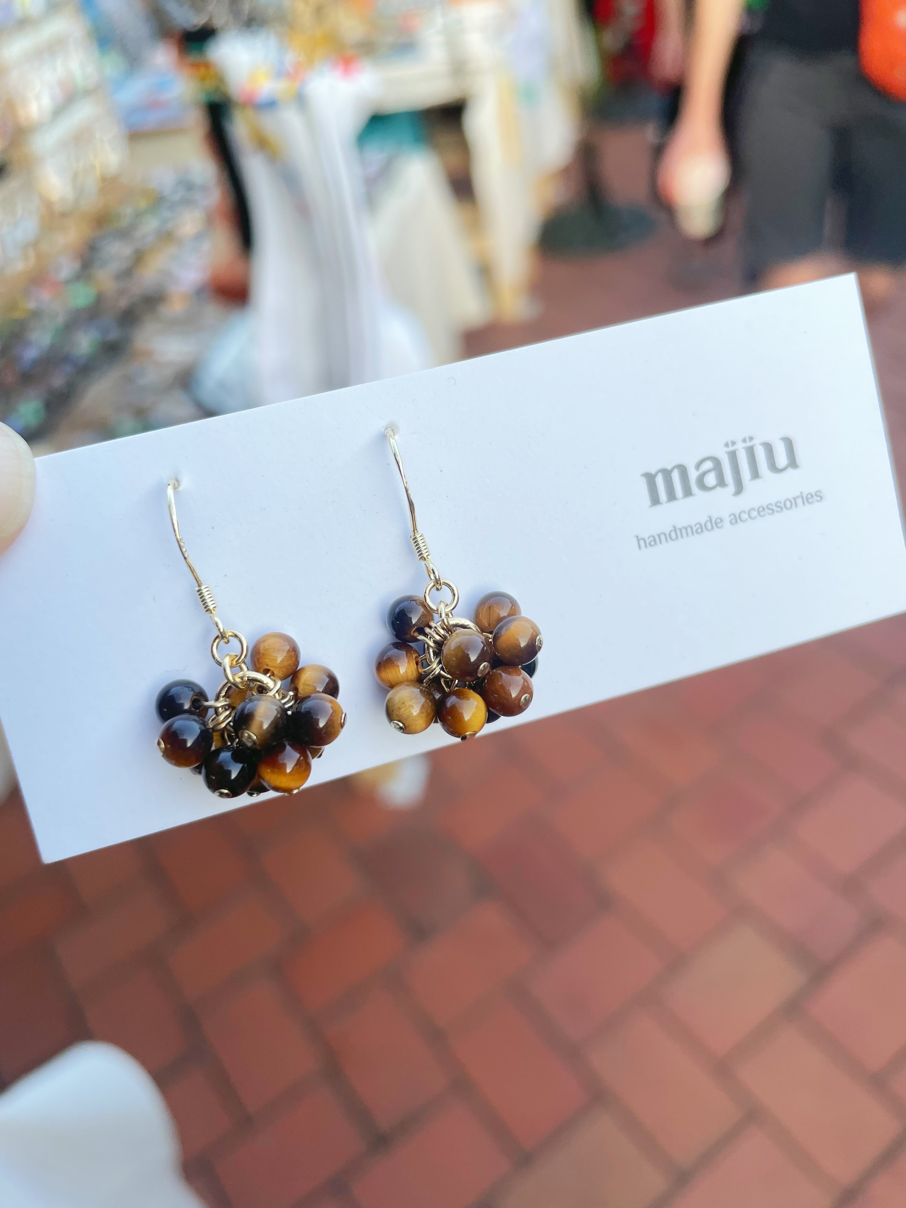 【現貨】黃虎眼水晶設計款-改耳夾請在備註告知或IG私訊