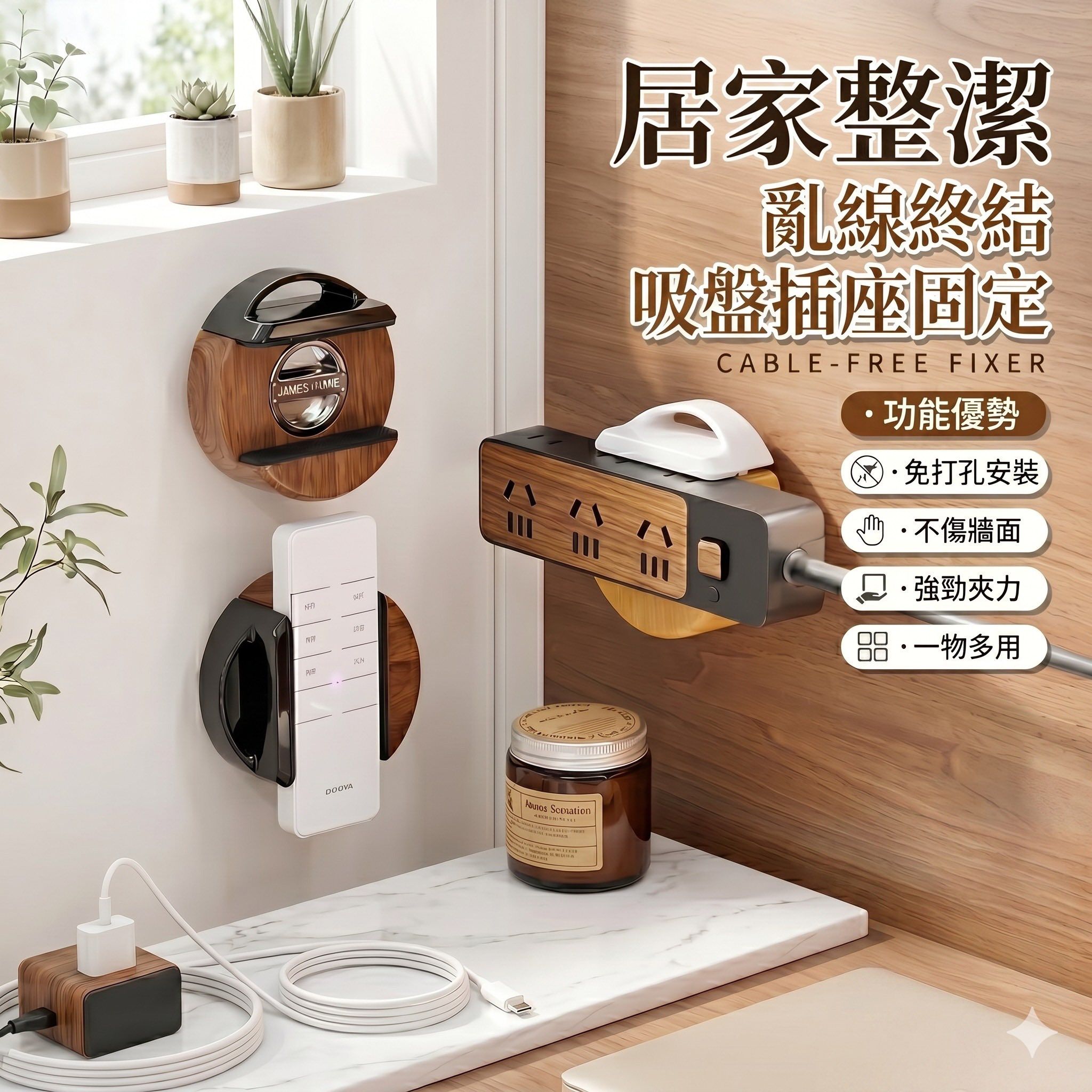 [現貨]吸盤插座固定器