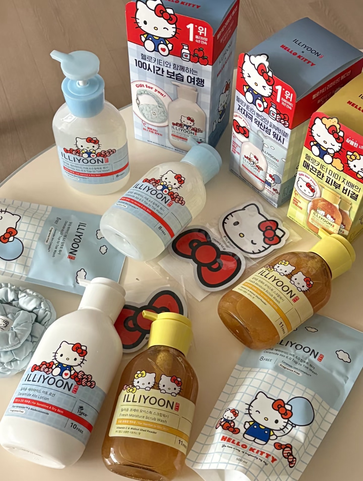 KT迷不能錯過！理潤ILLIYOONZEF x HELLO KITTY 天然溫和 沐浴乳/乳液/磨砂沐