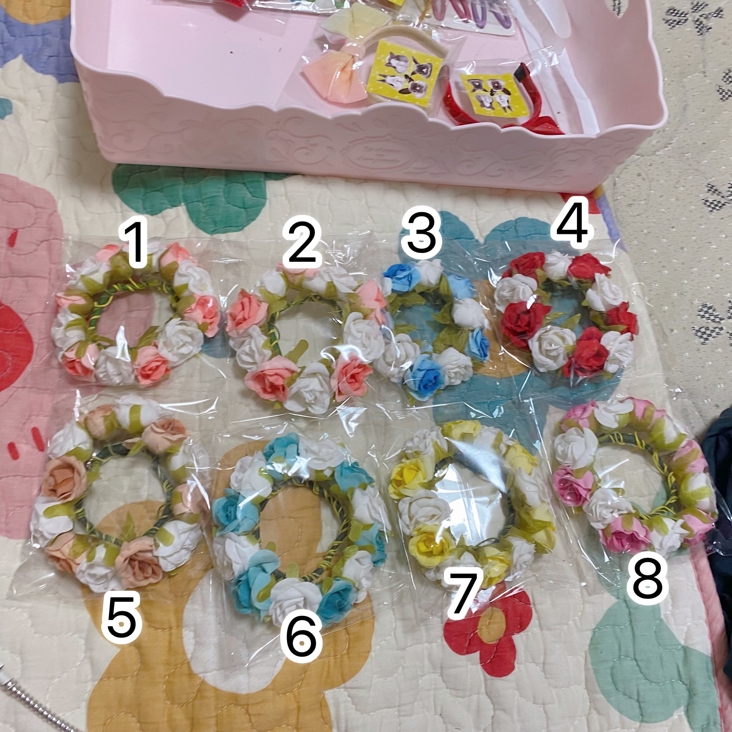 《現貨》手工玫瑰花圈｜８色