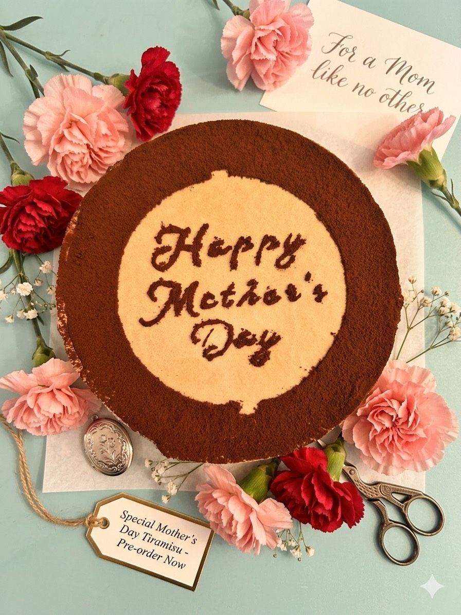 【母親節 早鳥九折優惠】六吋 提拉米蘇慕斯蛋糕