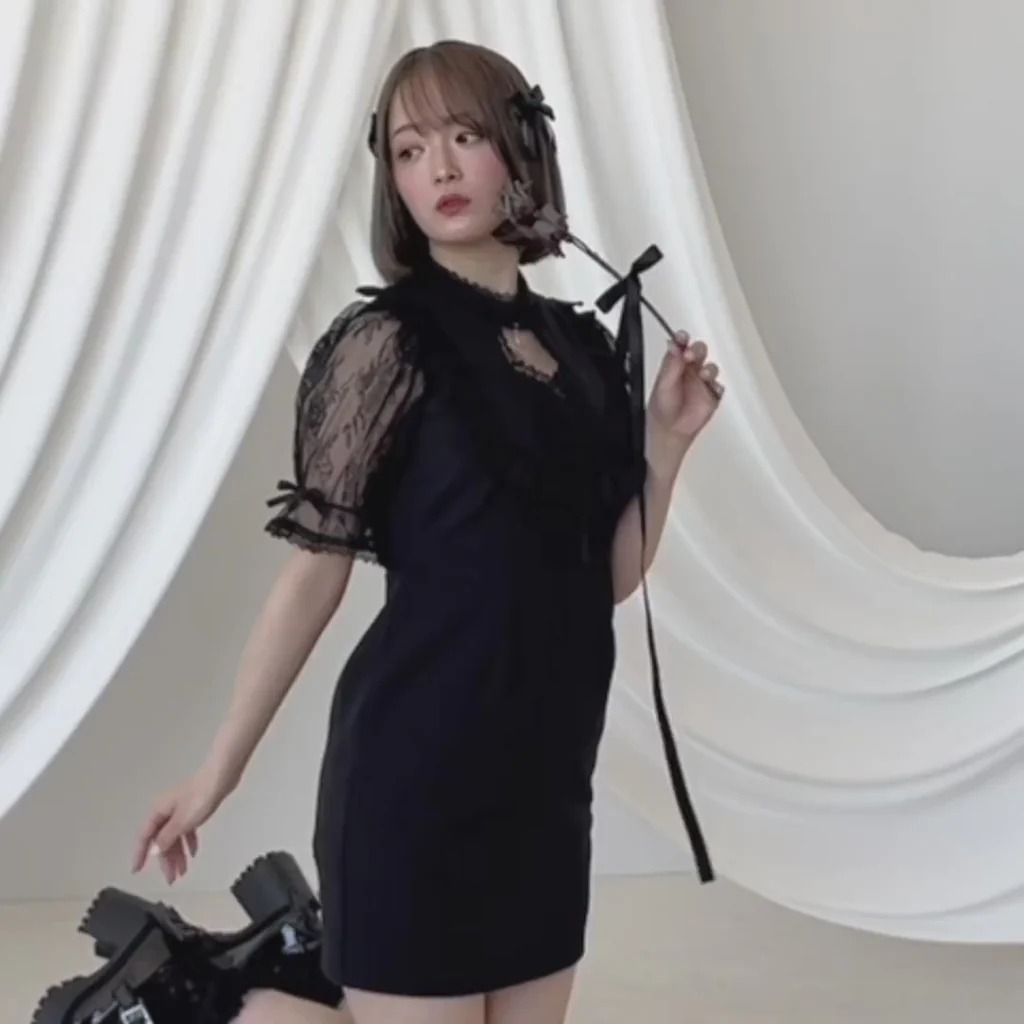 【夢展望】-DearMyLove 女僕風拼接連身裙 533475