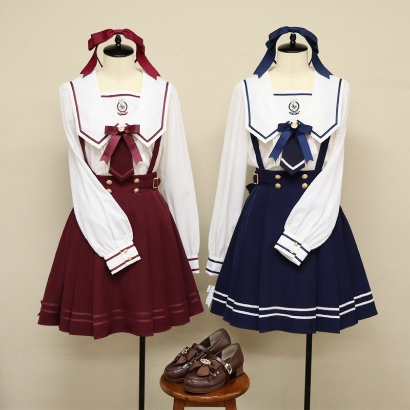 【Amavel】Fantasy School 學院風水手領襯衫／Fantasy Schoolセーラーブラウス
