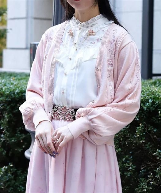 【axes femme】 櫻花系列針織外套