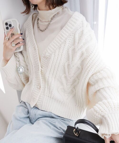 MAJESTIC LEGON 棉花糖馬海毛短款開衫