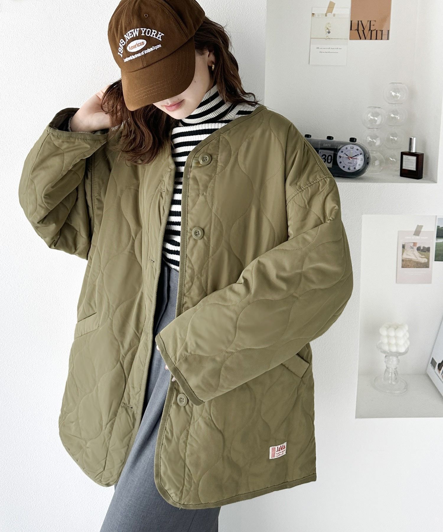 Java 無領絎縫大衣