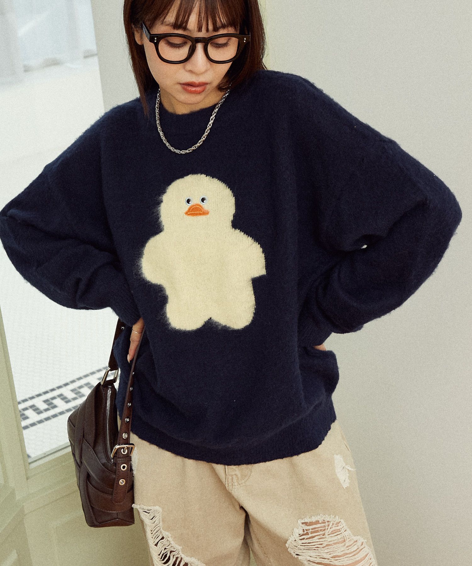 PUBLUX  mojojojo毛茸茸針織上衣