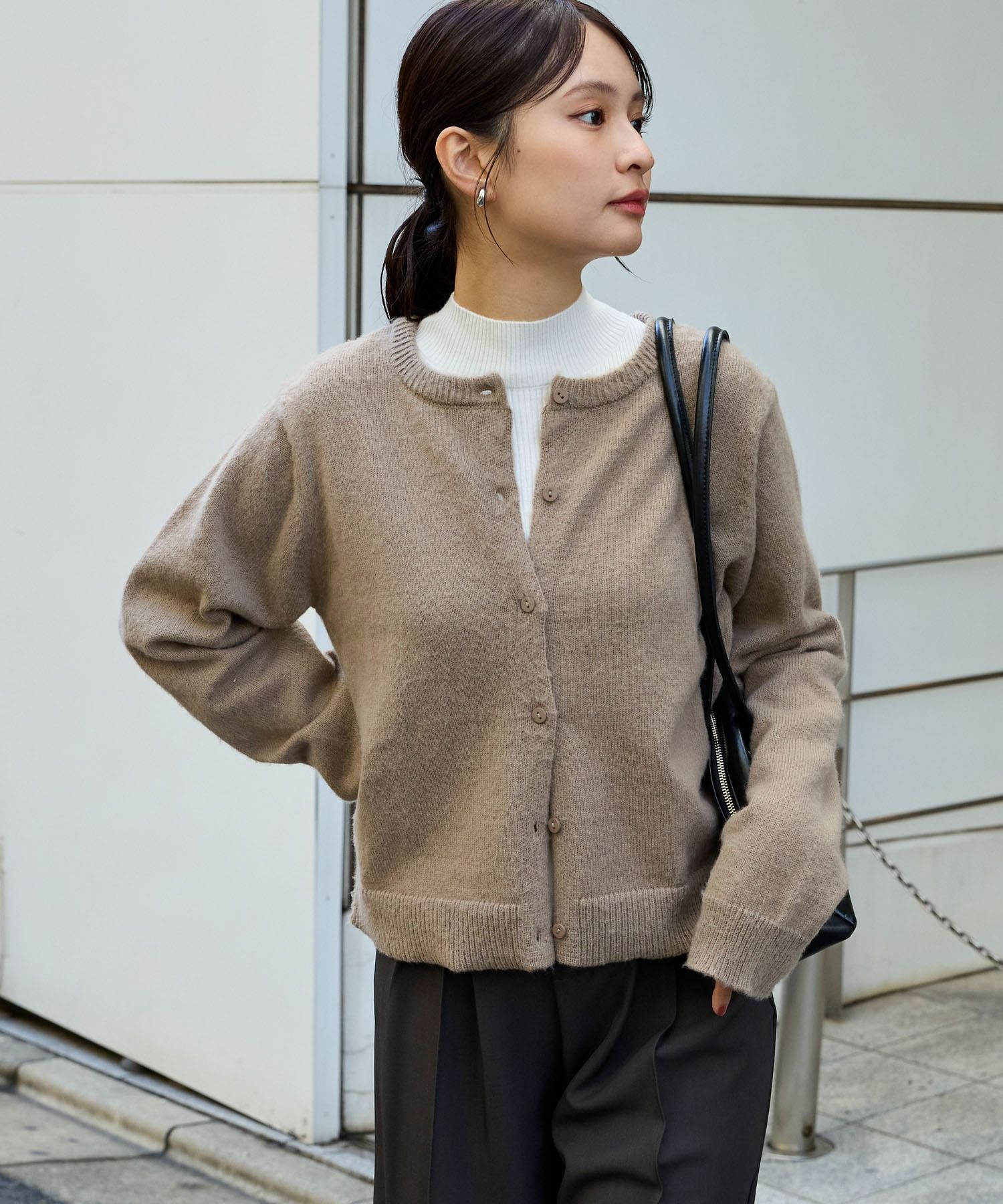 MONO-MART 馬海毛針織開襟衫