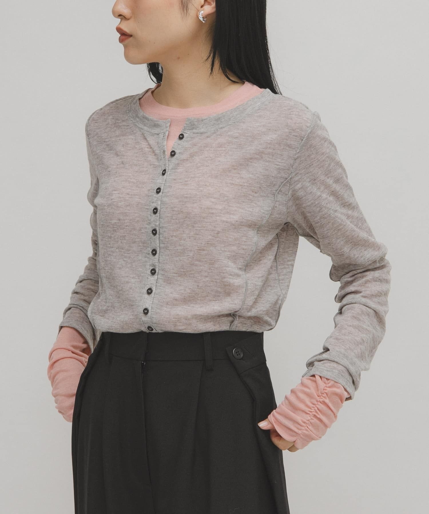 KBF 雙色層疊上衣