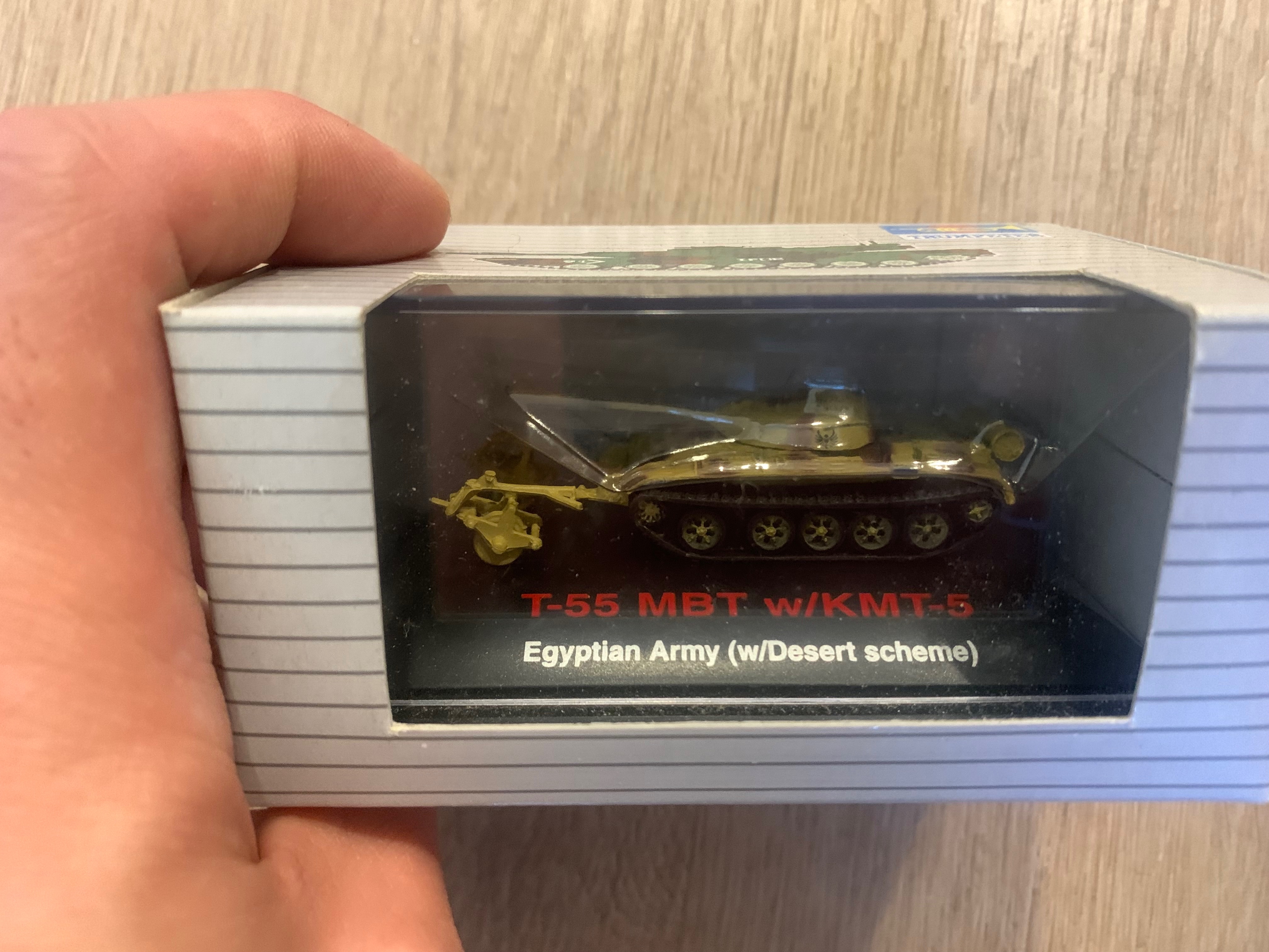 全新 小號手 1/144 埃及T-55 +KMT5 除雷裝備 含展示盒！