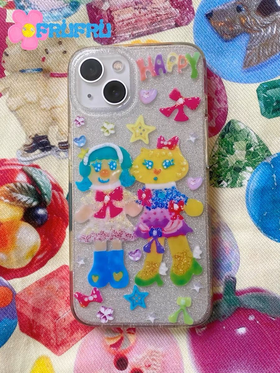 frufru ＆ happy聯名 原創設計卡通插畫手機殼