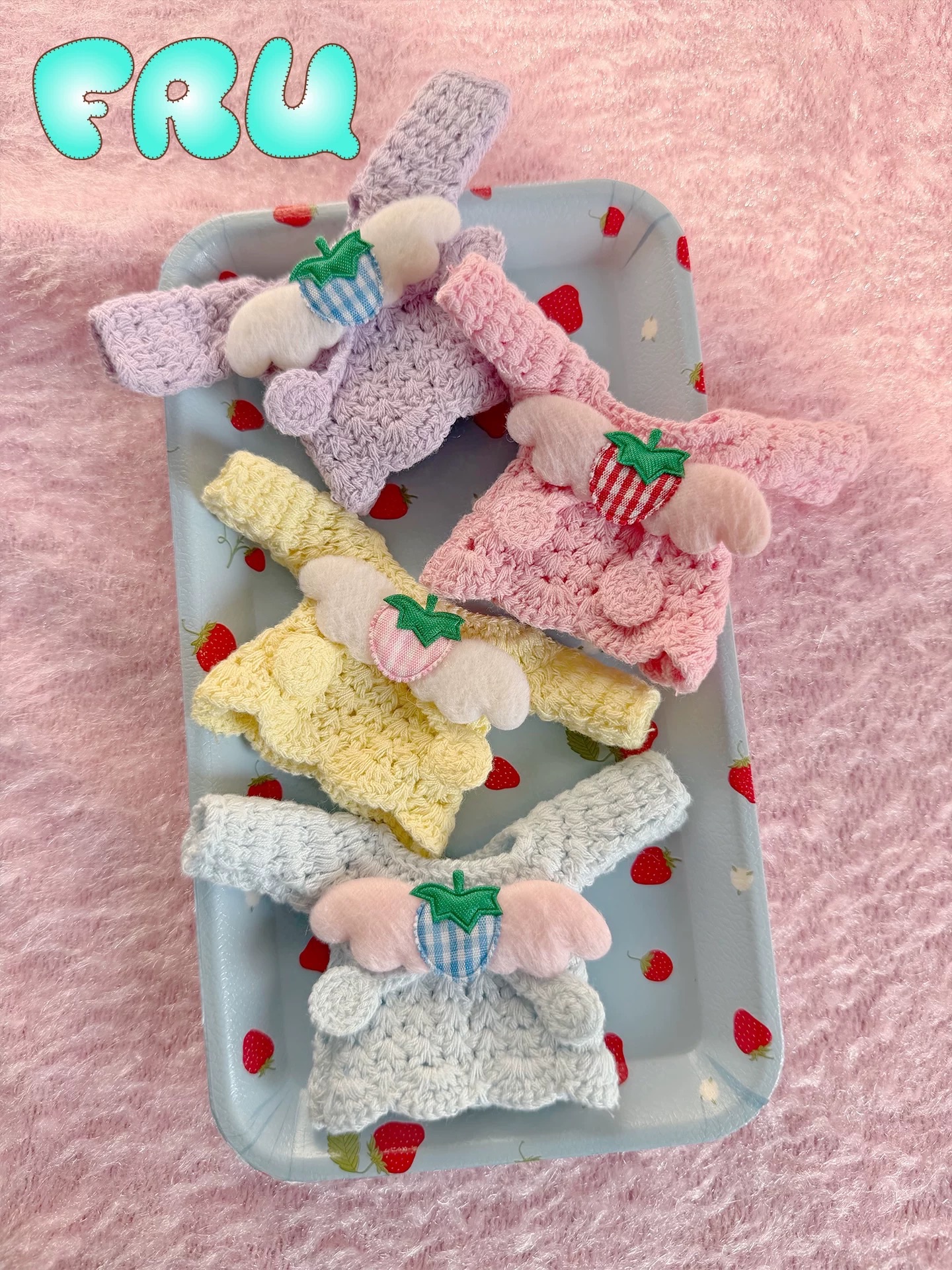 加價購🍓 草莓翅膀小毛衣髮夾
