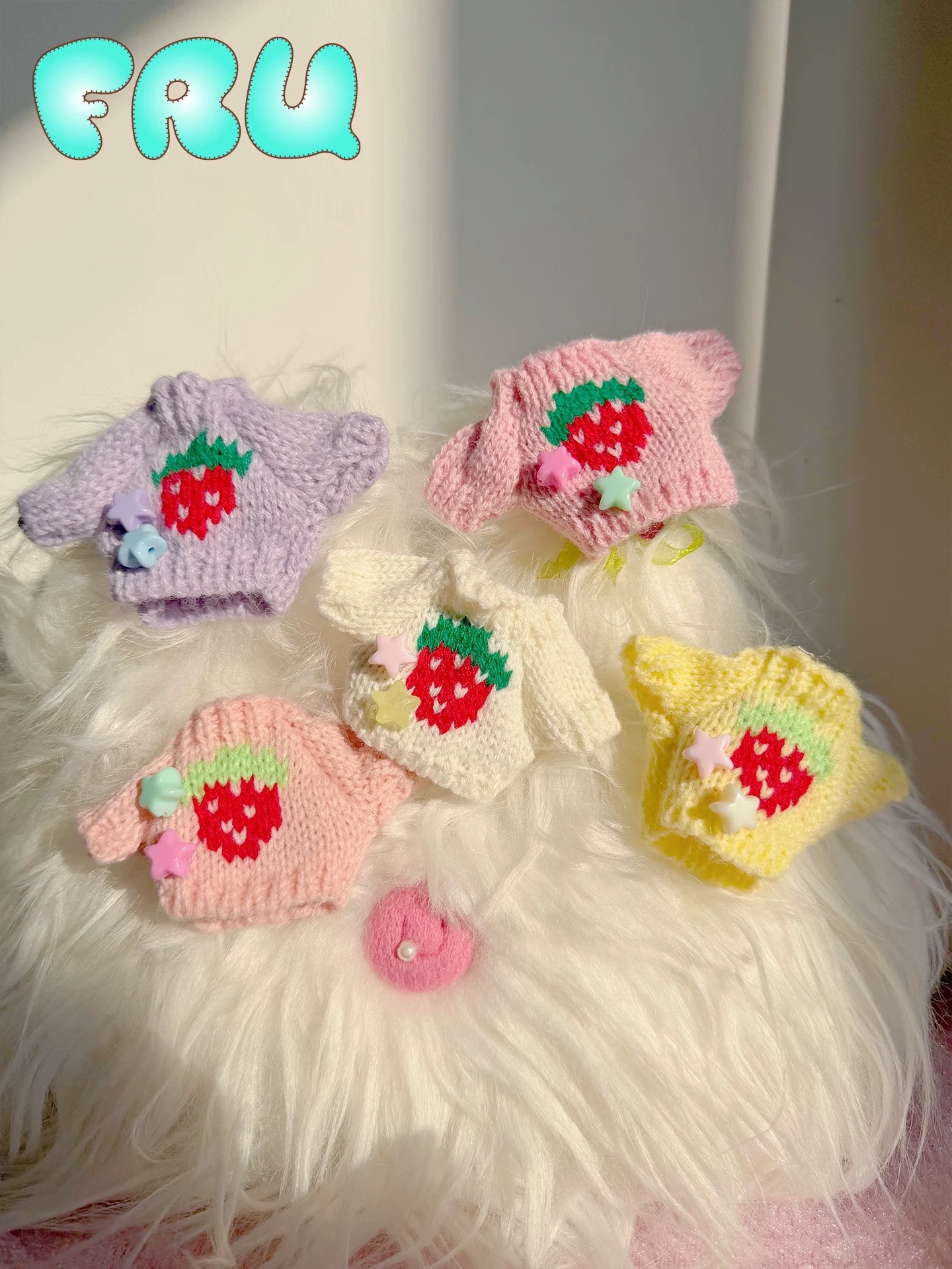 加價購🍓 草莓星星小毛衣髮夾