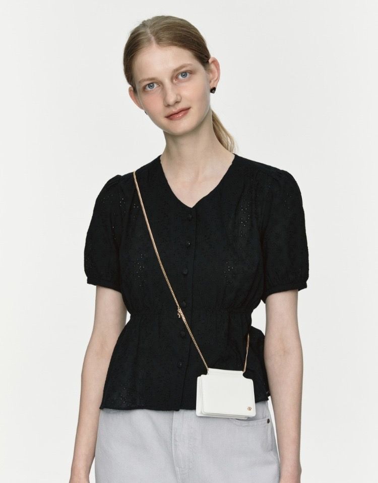 d/p logo wallet bag （cross-body） Logo 牛皮斜背鍊條小包