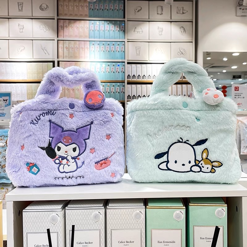 三麗鷗系列 毛絨絨便當袋 手提袋 收納袋
