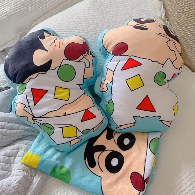 蠟筆小新 抱枕+毛毯 抱枕毯