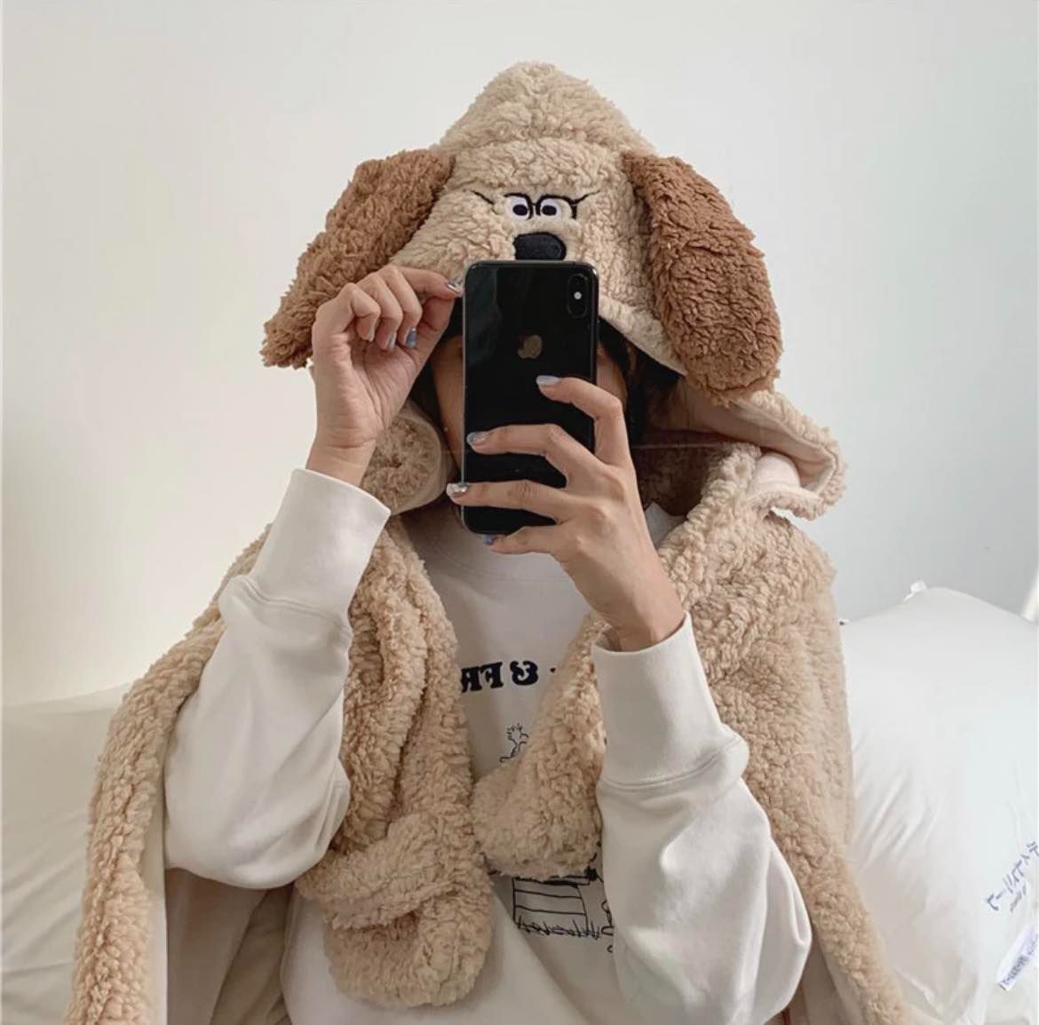 軟萌小熊帶帽披肩 披肩毛毯 午睡毯 斗篷 小被子