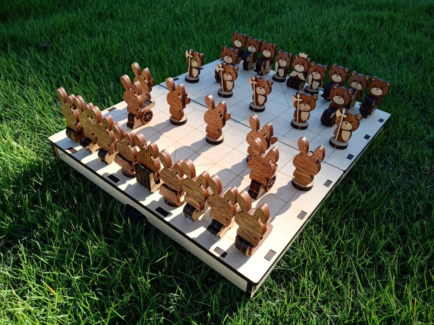 【手作 DIY】Q版動物象棋 木製玩具 模型 動手做 兒童玩具 益智 遊戲 桌遊