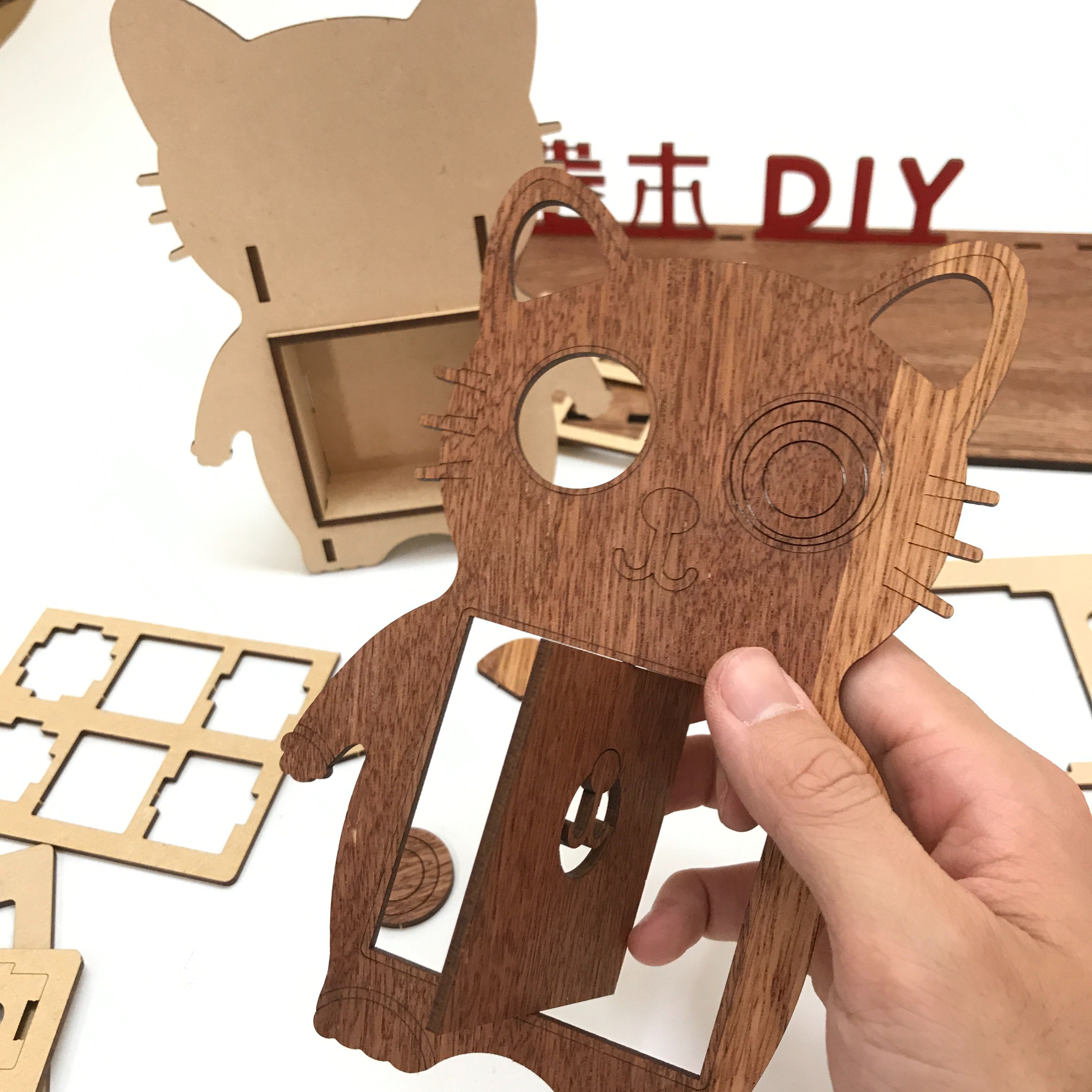 【可愛小動物桌曆】DIY 組裝 木製玩具 模型 動手做 兒童玩具 辦公室