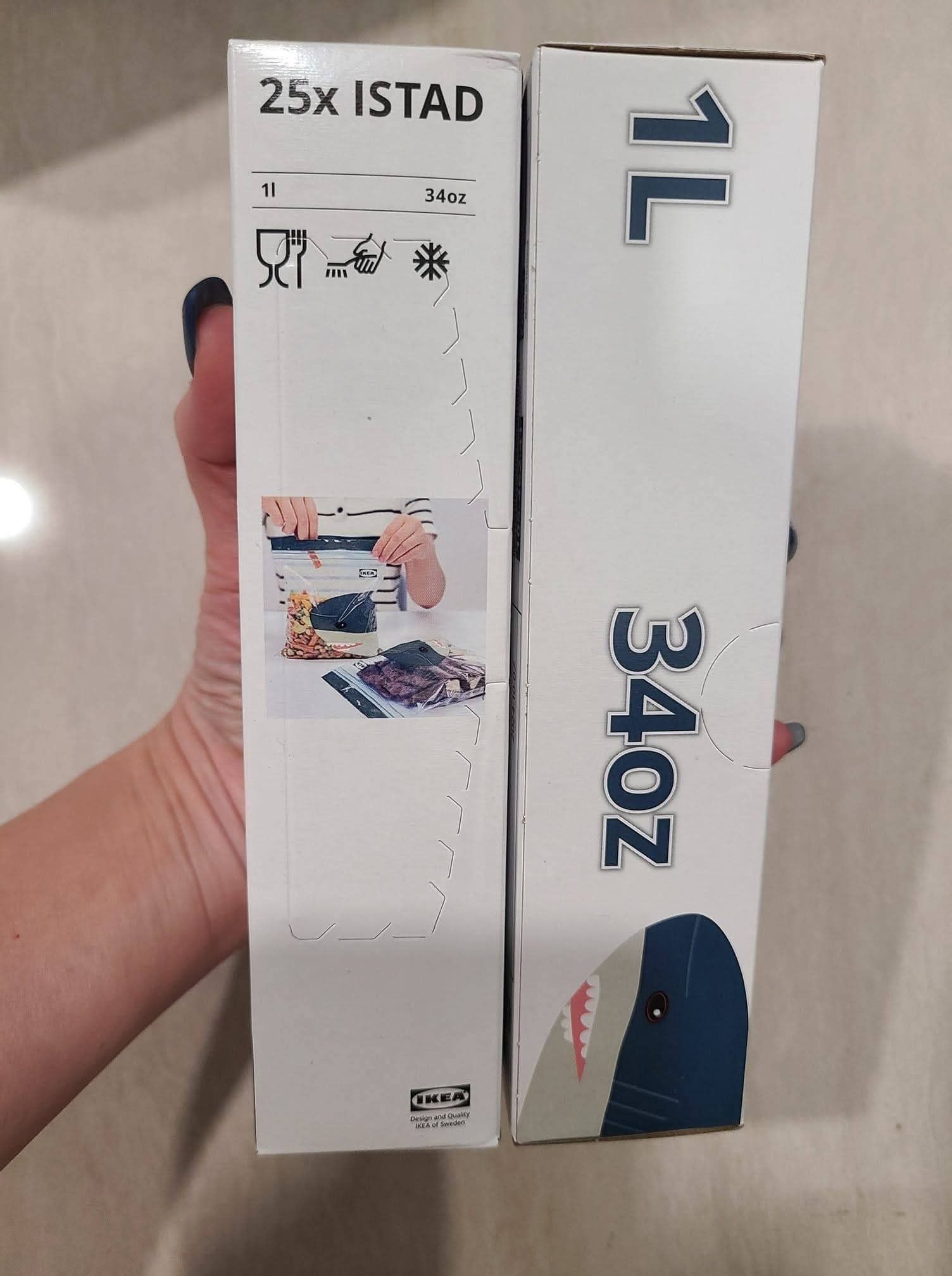 Ikea鯊魚保鮮袋 1L 25入
