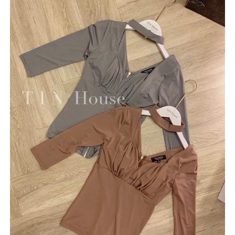 二手TinHouse絕版紅棕上衣S號