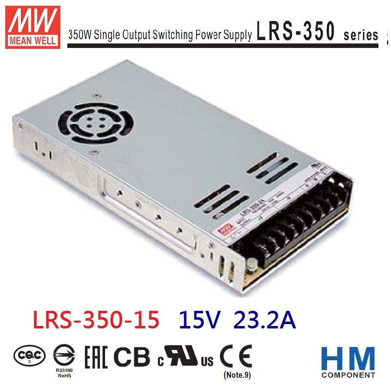 LRS-350-15 15V 23A 350W 明緯 MW 電源供應器替代NES-350-15