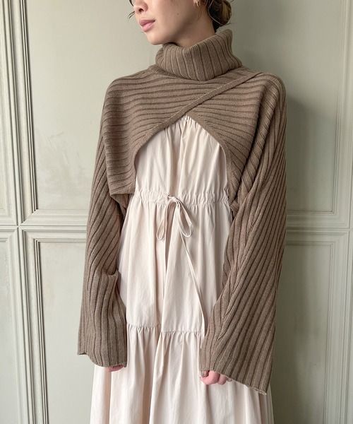 🇯🇵 空運款 2way 針織高領交叉外搭罩衫 編號JP8