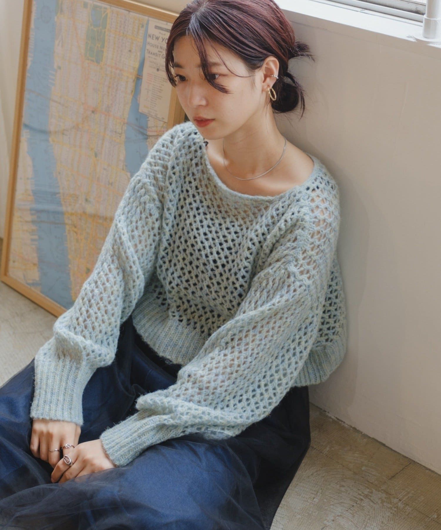 🇯🇵 空運款  針織透膚短版上衣  編號JP17