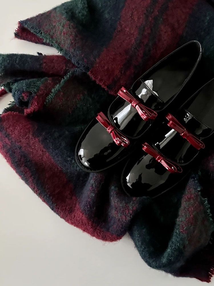 老闆選鞋9 復古蝴蝶結漆皮樂福鞋