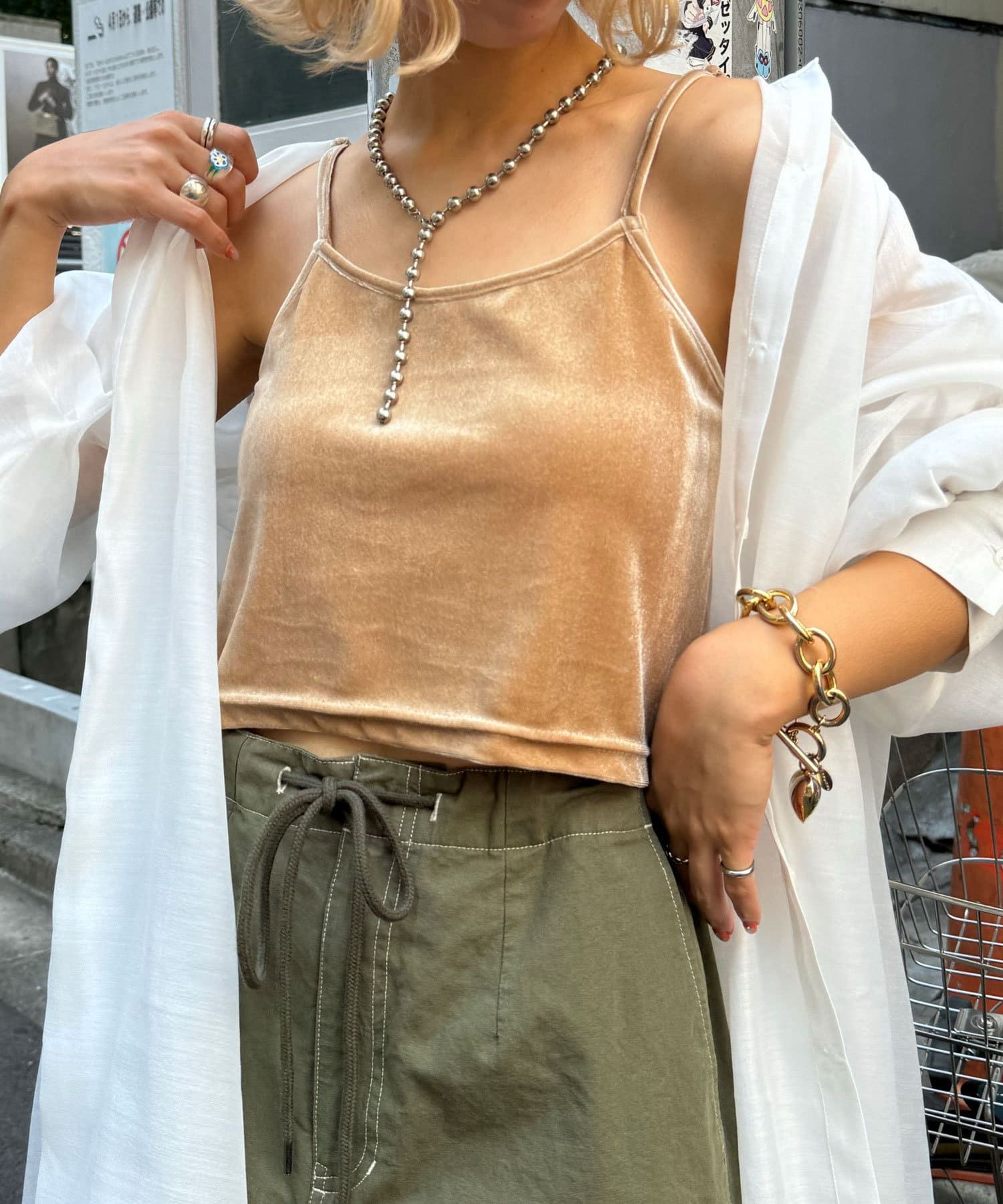 日本空運款 CIAOPANIC 胸墊絲絨背心