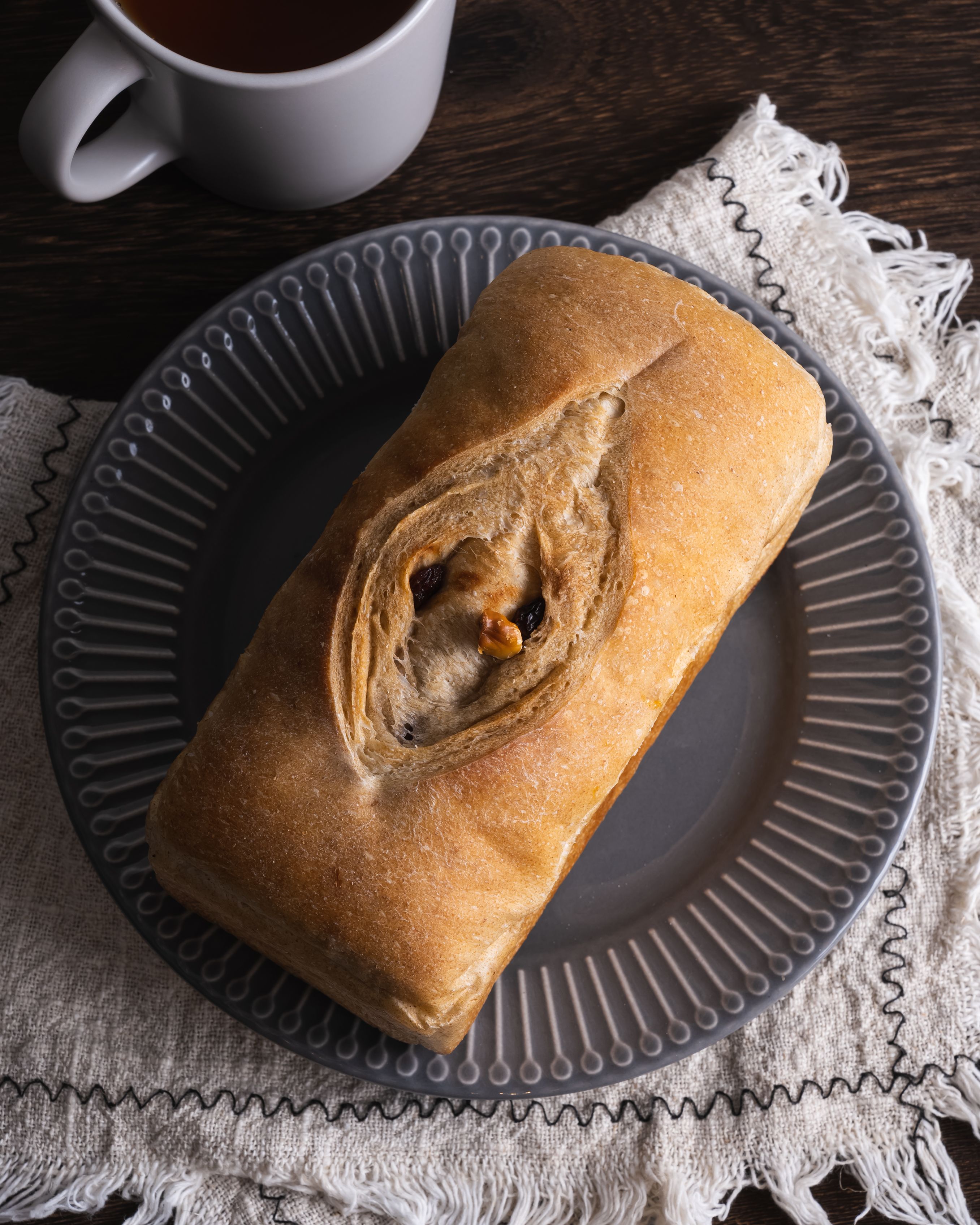 無油無糖減醣酸種葡萄核桃酸種吐司 一條切6片（全素）