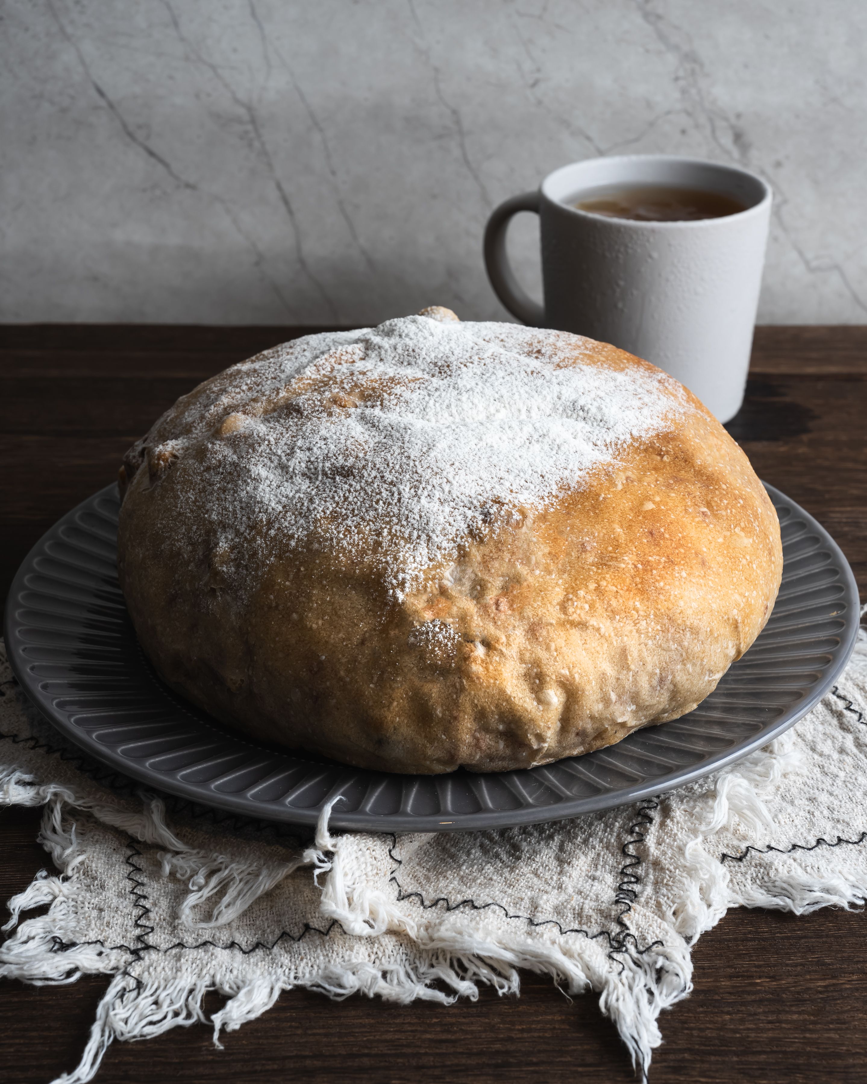 酸種無糖無油減醣全麥無花果葡萄大麵包  一顆800g